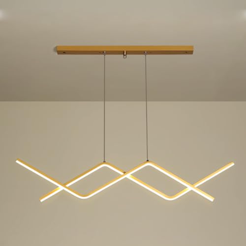 Lámpara colgante LED moderna de aluminio y acrílico regulable para mesa de comedor 7
