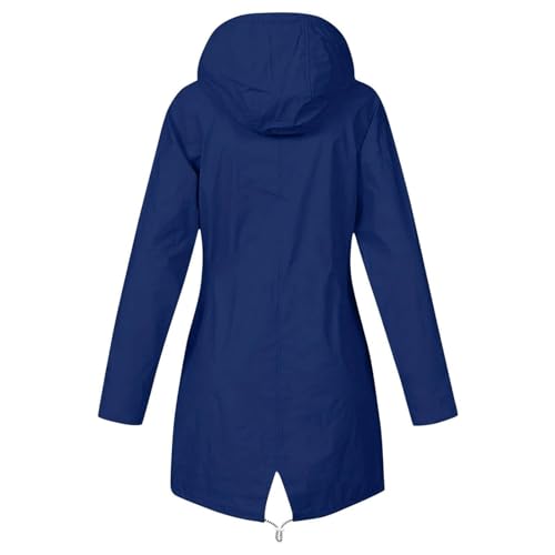 Rain Coats for Women 2025 Trendy Waterproof Plus Size Outdoor Hooded Trench Coat Zip Up Windbreaker Jacket2