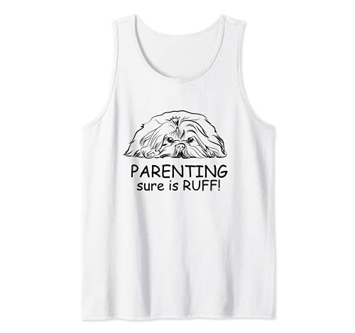 Shih Tzu Dog Love-r Cute Funny Dog Mom Tank Top, White