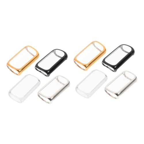 Housse de TPU pour montre et coques de édges HEMOTON, 8 pièces en doré et transparent