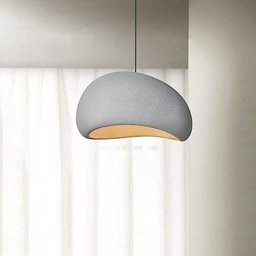 Plafonnier salle à manger LED suspension moderne grise luminaire chambre D30cm