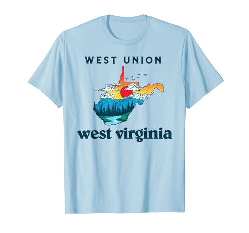 West Union West Virginia Outdoors Mountain Mama Retro Camiseta