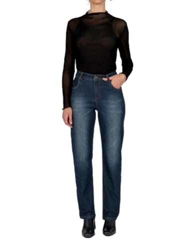 HUE Women's Mid-Rise Straight Leg Jeans