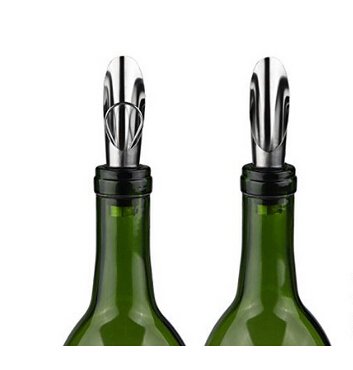 Wine Pourer And Stopper - 5 Pack - Tapered Design - Liquor And Wine Bottles - Drip Free Pouring - Stopper Creates An Seal - Keeps Wine Fresh - Gift For Wine Enthusiasts. (Retail Pack) #TOP5
