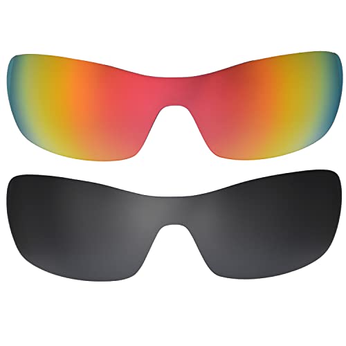 Lentes de repuesto para Oakley Antix rojo y negro ideales para caminatas de montaña y playa