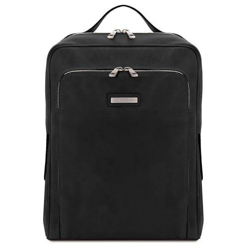 Sac à dos en cuir Tuscany Leather Bangkok noir, l'excellence du porte-ordinateur TL141793