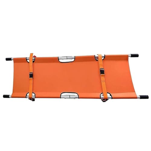 救護用担架 医療緊急用ストレッチャー、アルミ製折りたたみ式トランスファーストレッチャー、頑丈なハンドルとゴム足付き、患者搬送用多機能レスキューストレッチャー