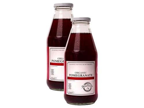 Vita Core | Organic Pomegranate Juice Blend Pomegranate Apple Grape & Blackcurrant 100% Organic Refreshing & Nutrient-Rich | 500 ml (Pack of 2)