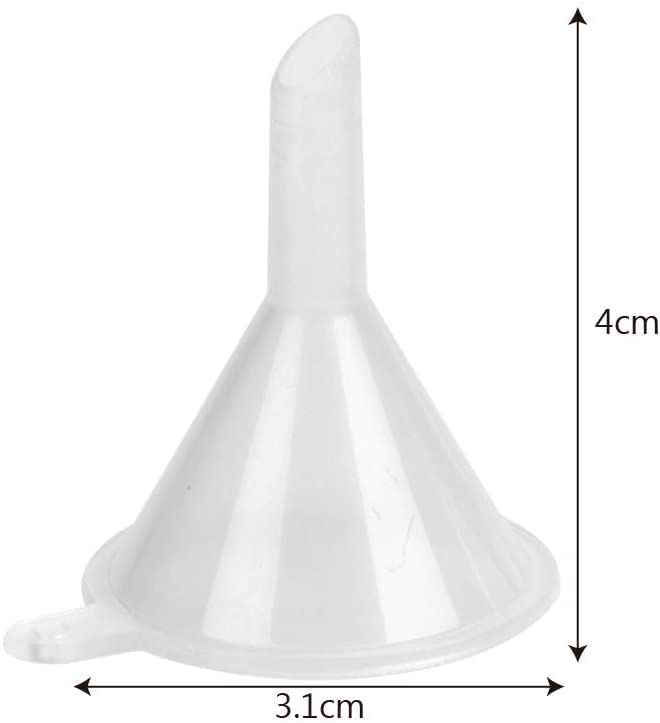 Miniatura 4 de Juego de 10 embudos de vino para llenar botellas de boca estrecha, mini embudos de boca pequeña de polipropileno profesional