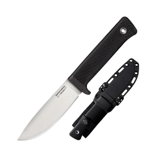 Cold Steel Master Hunter 4.5" VG-10 San Mai III Drop Point Blade 4.75" Kray-Ex Handle Fixed Blade Knife w/Secure-Ex Sheath