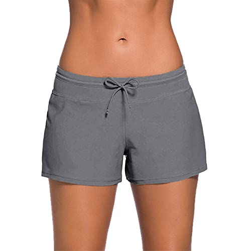 Kfnire Shorts de Natación Mujer Shorts de Baño Secado Rápido Estilo Boyleg División Lateral Mujer Playa Surf Essential Bikini Short Deportes Acuáticos Pantalones Cortos de Protección UV para Mujer