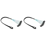 Padivine 2X Mini-SAS SFF-8087 auf 4 SFF-8482 Server-Array-Karte Festplatten-Datenkabel -Stromkabel 1...