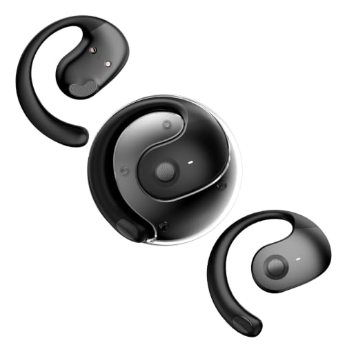 Xmenha Over The Ear Earbuds Open Ear Buds Headphones Over Ear Air Bone Conduction Earbuds Earphones Bone Conducting Air Bone Conduction Headphones Bluetooth Over-Ear Black Deal