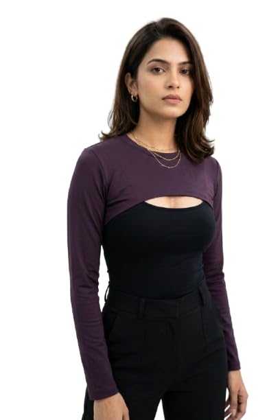 BEAR THREAD Women’s Flex Flow Active Crop Top | Bust Cut Crop Top | Slim Fit Stretch Workout Top | Breathable Stylish Activewear for Gym, Yoga & Casual Wear-picture-12
