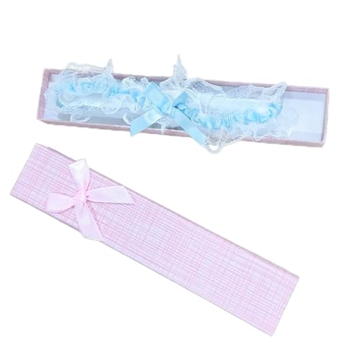 Liga azul para boda, liga azul, de encaje elástico, con lazo, algo azul para la novia, accesorios de boda, regalo de boda, compromiso