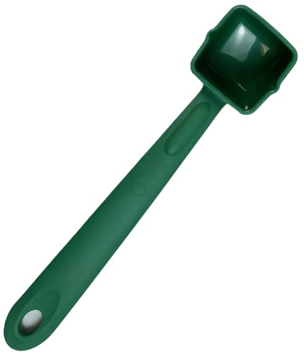 Rite-Size 4 oz. Solid Square Server Portion Utensil, Copolymer Plastic Heat Resistant Professional Cooking Tool, Green