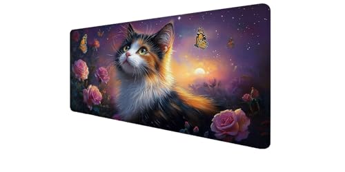 Tapis de souris rose imperméable avec base en caoutchouc stable