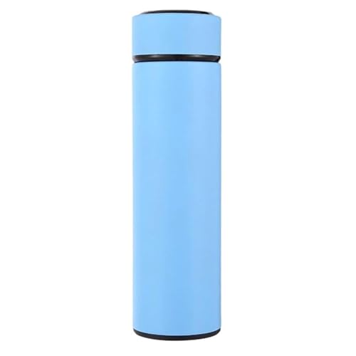 Image of Stainless Steel Smart Water Bottle with LED Temperature Display Double Wall Insulated Leak-Proof Flask Keeps Drinks Hot /Cold for 24 Hour (500ml) (Blue)