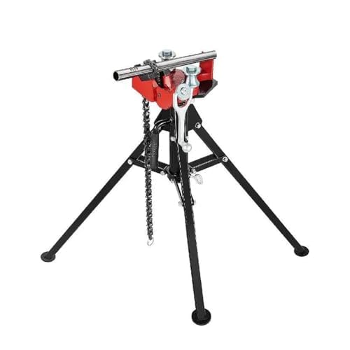 Morsa a catena pieghevole per tubi con supporto per tubi da 1/8 a 5 pollici, treppiede resistente per idraulica e piegatura