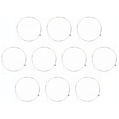 LGEGE 10 Pcs E-1st Acoustic Guitar High E Strings, Light Tension Rust-Prevent Corrosion-Resistant Brass,Well-Balanced Clear and Bright Beautiful Tone(.011) Electric Guitar Accessories for Replacement Cover