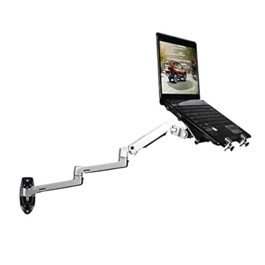 Sunter98 XSJ8013WT Wall Mount Laptop Holder Ultra Long Arm Aluminum Mechanical Spring Full Motion Laptop Mount Arm Monitor Holder Lapdesk