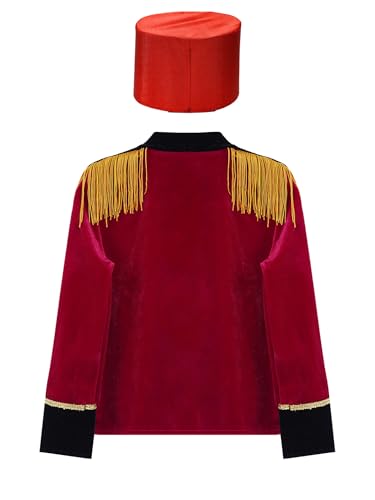 Kids Girls Boys Circus Ringmaster Gothic Steampunk Tailcoat Jacket Honor Guard Velvet Tops4