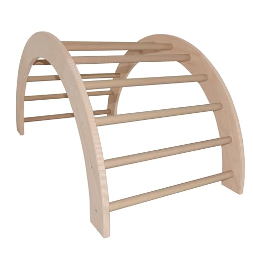 GOODEX Kletterbogen extra gro&szlig; nach Pikler Art | Made in Germany! | 100% ECO | Kletterger&uuml;st Indoor f&uuml;r Kinder ab 10 Monate |Montessori Bogen | Bogen-Wippe Kletterspielzeug aus Holz