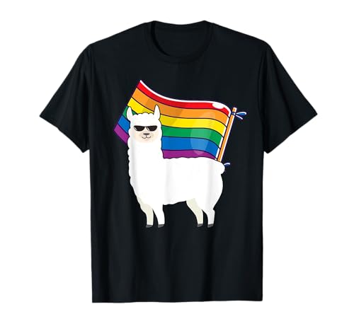 LGBT Flag T Shirt Llama Gay Lesbian Resist Men Women Gift T-Shirt