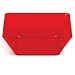 Creative Converting 4 Count Square Plastic Bowls, 5-Inch, Translucent Red