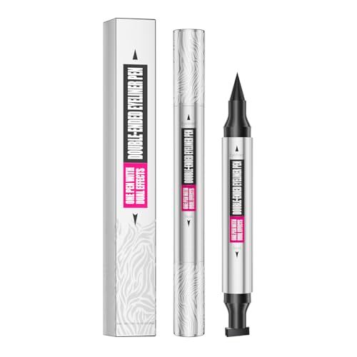 Yanqina 2-in-1 Stamp & Liquid Eyeliner Pen - Waterproof Easy Makeup Winged Stamp