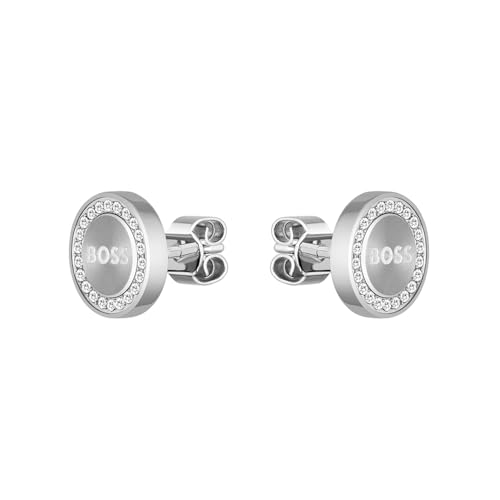 BOSS Jewelry Women's IONA Collection Stud Earrings in Stainless Steel Embellished with Crystals - 1580558