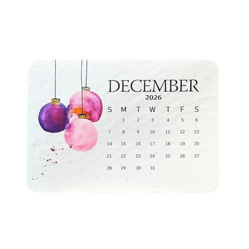 YUHATRG Plantable Seed Calendar 2026 Eco-Friendly Biodegradable Love Seed Paper