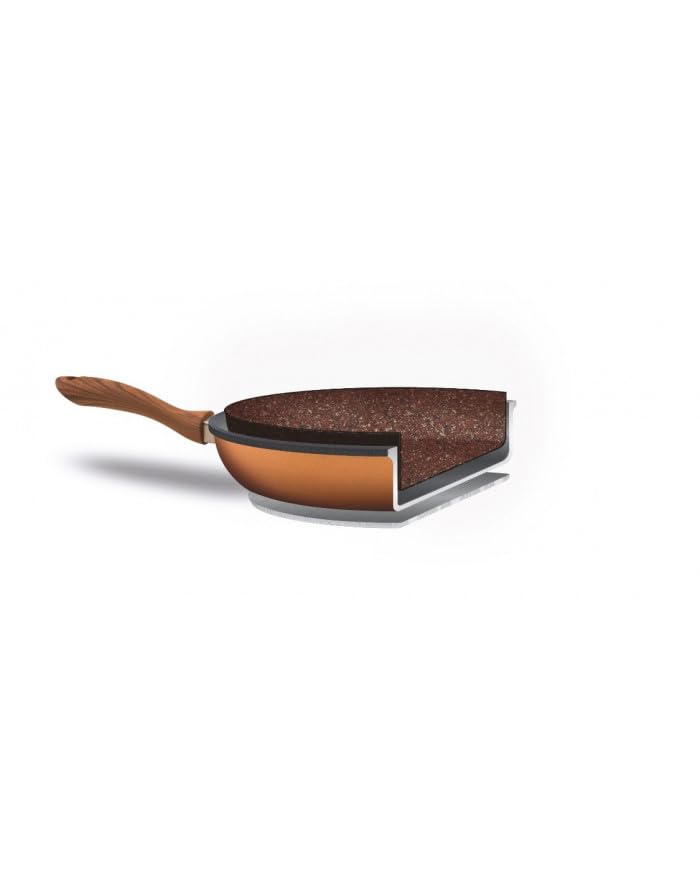 venteo - Sauteuse granit 24 cm KitchenPro - Revêtement antiadhésif + couvercle