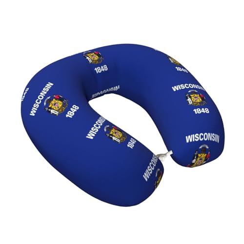 Almohada cuello U de poliéster para viaje cómodo miniatura 2