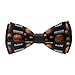 WUXEKZO Men's Boys Pre-Tied Bow Tie for Party, Festivals, Graduation, Fashion Basketball Black White Stripes Creative Cravat Necktie