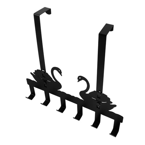 FUNOMOCYA The Door 6-Hook Rack Space-Saving Coat Hooks for Doors Bedroom Bathroom Kitchen Modern Stylish Decorative Hanger