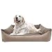 Odolplusz XXL Hundebett für große Hunde – Hundekissen – Hundebett Ergonomisches Hundesofa für maximalen Komfort (Beige aus Cord, L 100 x B 70 x H 19 cm)