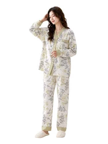 Image of LITZO Womens Korean Night Dress || Pyjama Set ||Korean Nightsuit || Women Nightwear ||Round Neck Half Sleeve Nightsuit || Loungewear || Everyday Nightdress (L-228-233)