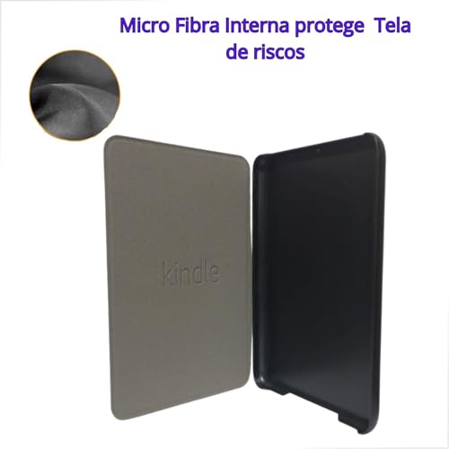 Capa com Textura de Pano Compatível com Kindle (11ª Geração - 2022) - Modelo C2V2L3 - Auto Hibernaçã
