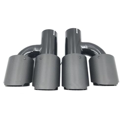 Tubos de escape dobles de acero inoxidable mate modelo carbono estilo H