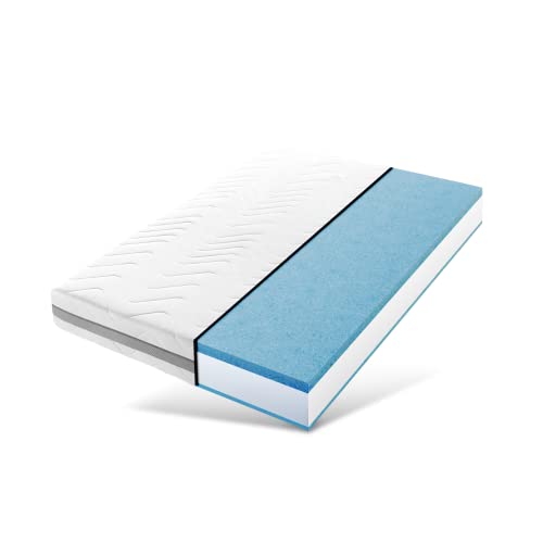 Mister Sandman, Altura 24 cm, H3 H4, colchón Premium con muelles ensacados 7 Zonas, hipoalergénico, Funda extraíble y Lavable, Espuma de Poliuretano, Blanco, 160 x 200 cm