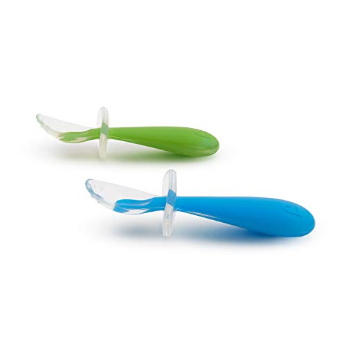 Image of Munchkin Gentle Scoop Spoons (Green & Blue)