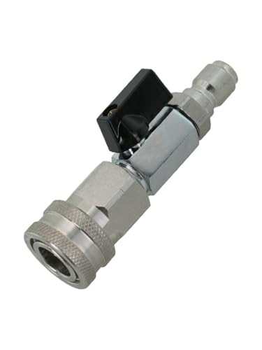 Kit de válvula de bola de acero inoxidable para lavadora a presión | Conexiones NPT de 3/8 pulgadas y 1/4 pulgadas | Control de flujo de encendido/apagado a prueba de fugas para manguera, bomba y