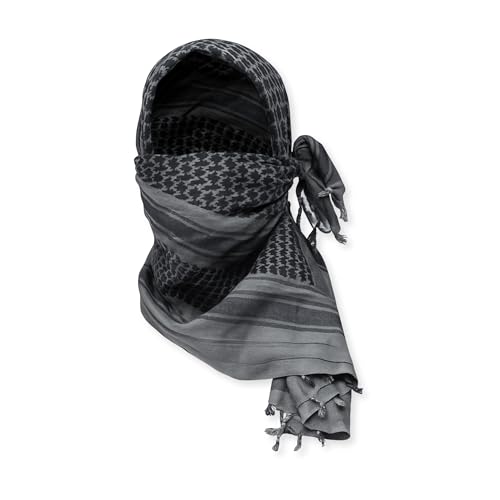 Image of M MCGUIRE GEAR Shemagh Tactical Scarf, Middle Eastern Desert Hood, Bandana, Keffiyeh, Military Style, 100% Cotton, 42 inch x 42 inch