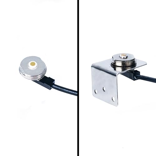Image of Nagoya RB-700N Universal NMO Lip Mount for Trucks, Hatchbacks, SUVs and Cars (Multi-axis Adjustable) Includes 50.8m RG-58A /U Cable with PL-259 Connector (Including Rain Cap), Fixing, Mounts
