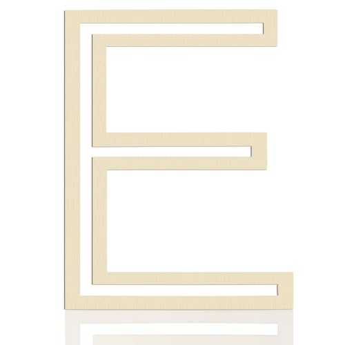Wooden Letters 12 Inch,1/5 Inch Thick Large Wood Letter E Cutouts Unfinished Wooden Alphabet Letters for Wall Decor Crafts DIY Painting Birthday Party Nursery Holiday Big Home Decorations