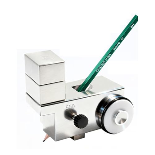 AMQYDT Pencil Indentation Hardness Tester, Paint Coating Film Scratch Tester Kit, 500/750/1000g Weights Optional, 45° Angle and Three-Point Contact Structure, for Labs, Industrial