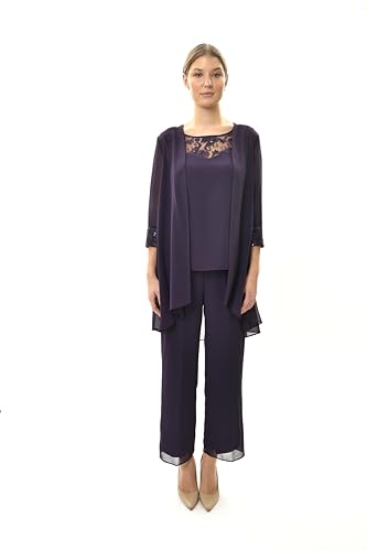 Image of Le Bos Women's 3 Piece Short Sleeve Day to Dinner Pant Set