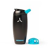 Promixx Pursuit Shaker Aislado – 550ml Acero Inoxidable Doble Pared Mezclador Proteínas con Snap-Fit para Batidos Helados – Hermético para Fitness – Negro