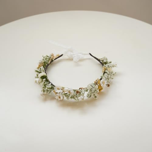 Corona seca de flores para niña miniatura 1